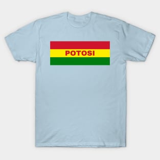 Potosi City in Bolivian Flag Colors T-Shirt